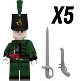 Napoleonic Wars Offices and Captains Block Figures