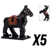 Medieval Knights Horses and Mounts Block Figures Style 2