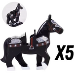 Medieval Knights Horses and Mounts Block Figures