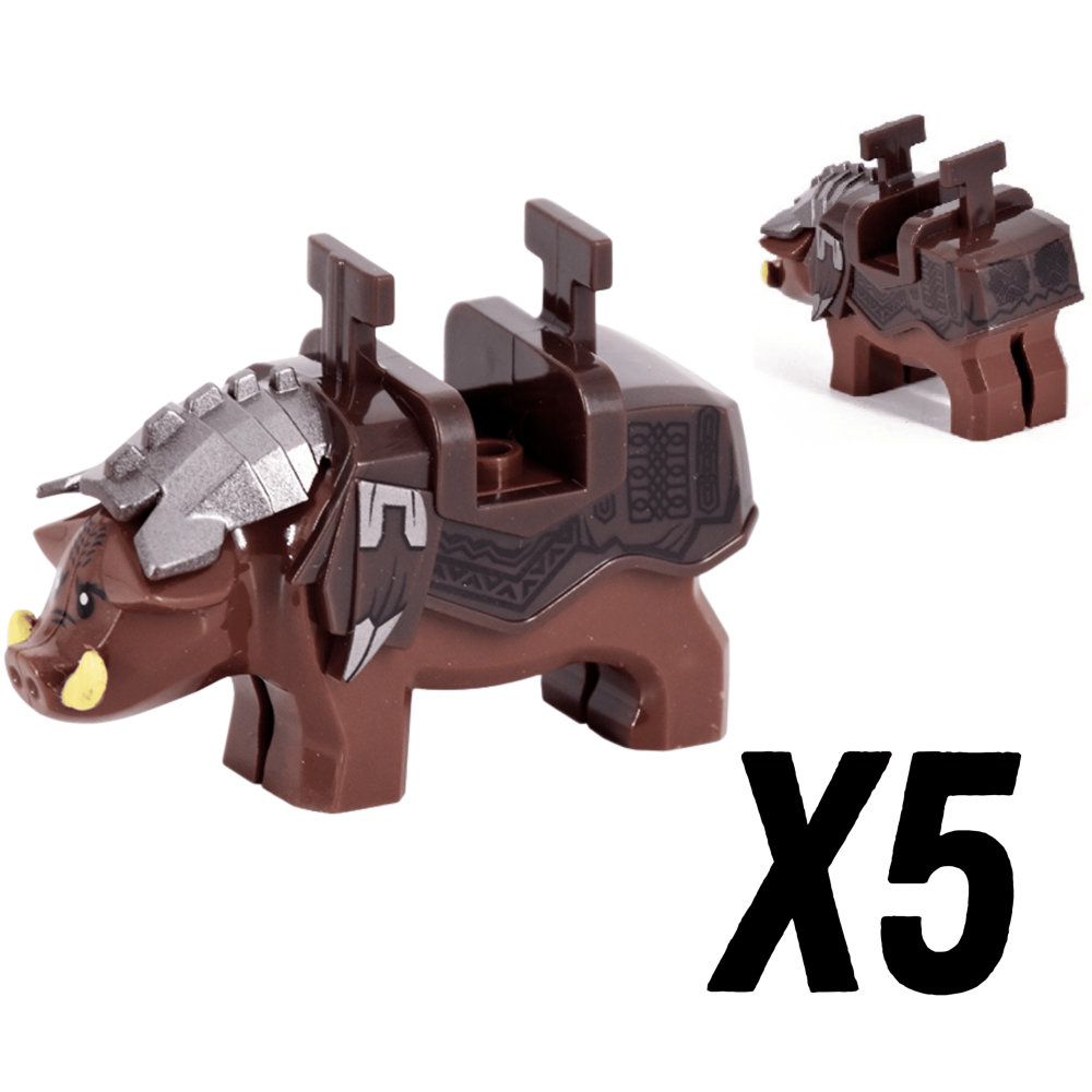 Lord the Rings Wargs, Boars and War Goat Mounts for Block Figures