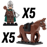 Lord the Rings Riders Rohan Rohirrim Block Figures Set 10pcs