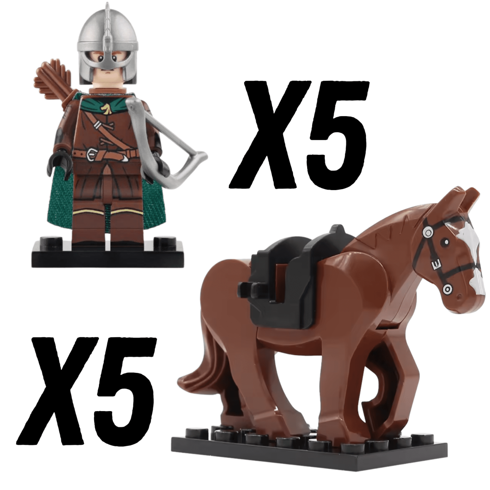Lord the Rings Riders Rohan Rohirrim Block Figures Set 10pcs