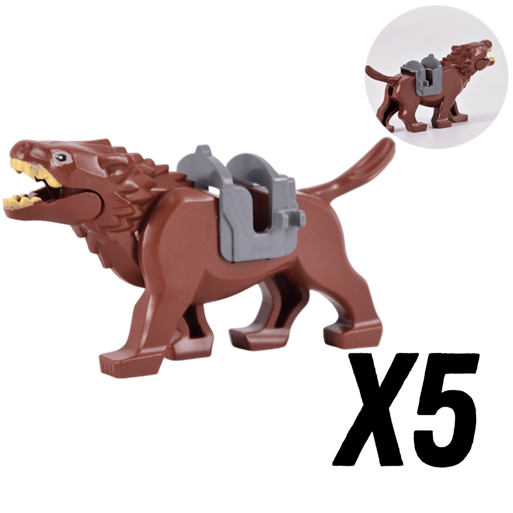 Lord the Rings Wargs, Boars and War Goat Mounts for Block Figures