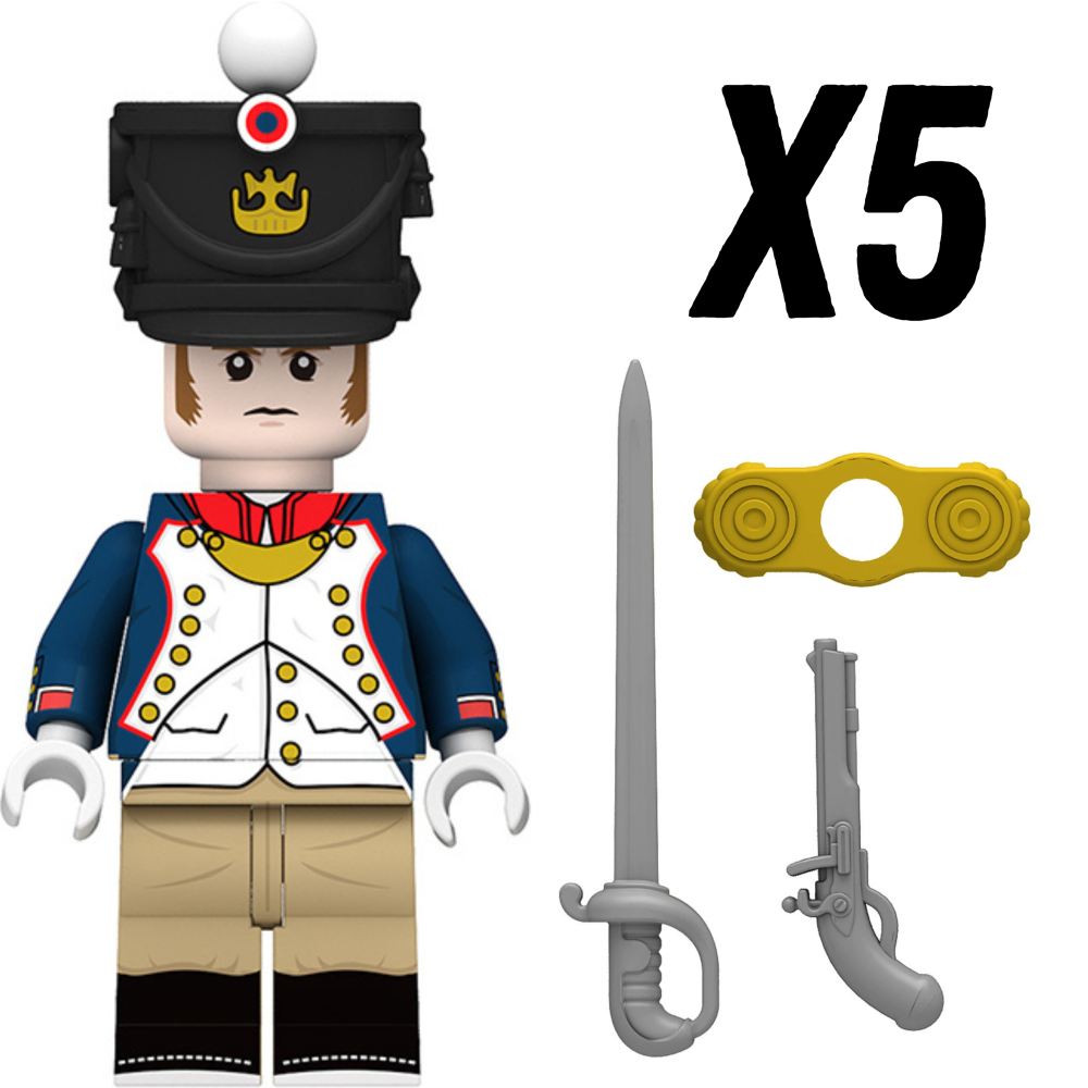 Napoleonic Wars Offices and Captains Block Figures