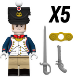 Napoleonic Wars Offices and Captains Block Figures