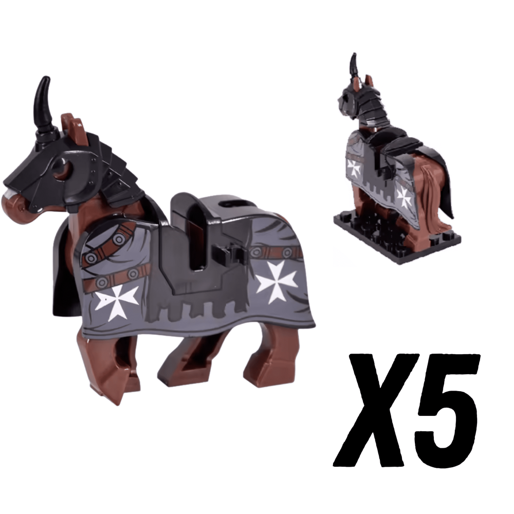 Crusades Horses and Mounts Block Figures