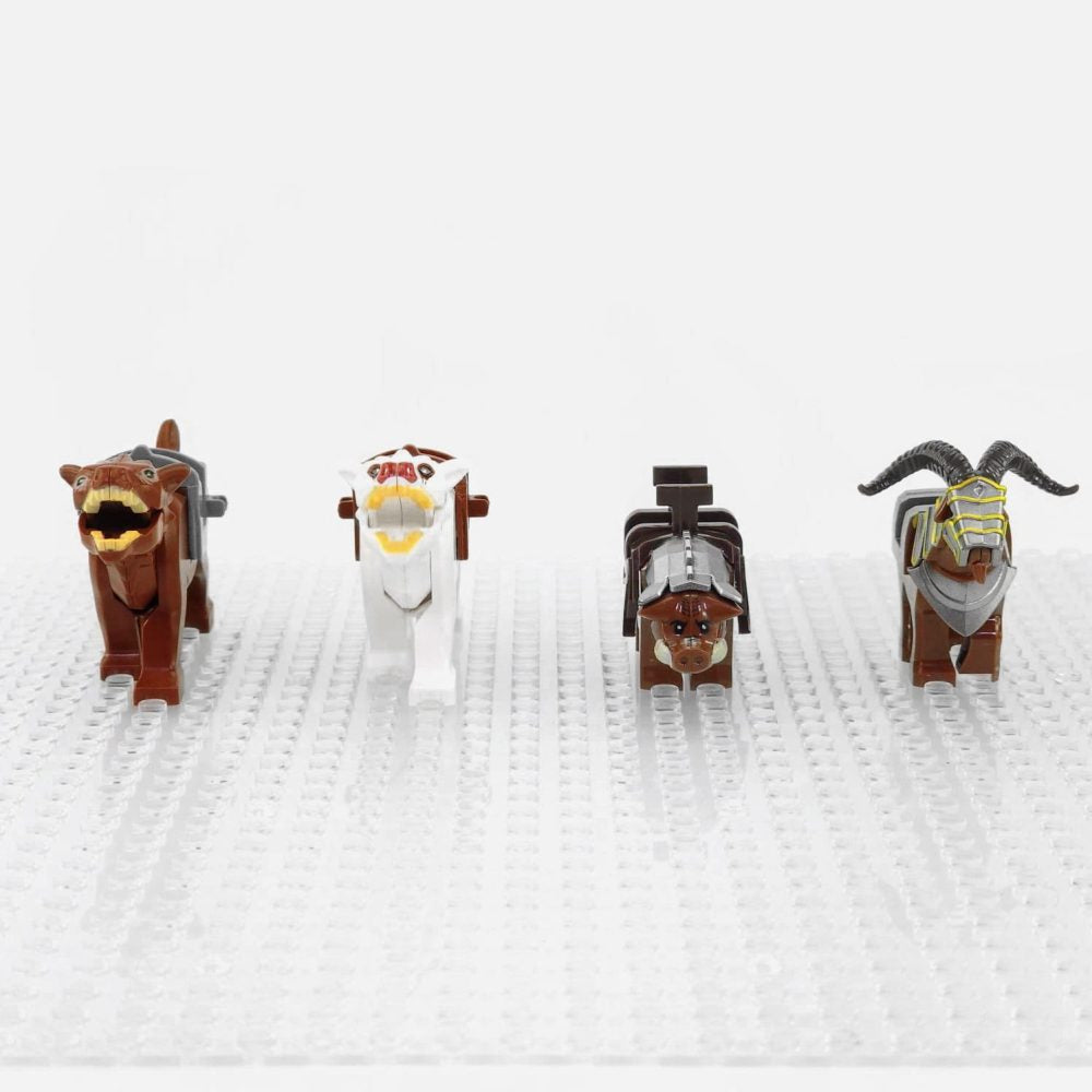 Lord the Rings Wargs, Boars and War Goat Mounts for Block Figures