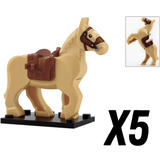 Medieval Knights Horses and Mounts Block Figures Style 2