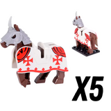 Crusades Horses and Mounts Block Figures