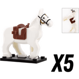 Medieval Knights Horses and Mounts Block Figures Style 2