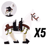 Medieval Knights Horses and Mounts Block Figures