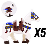 Medieval Knights Horses and Mounts Block Figures