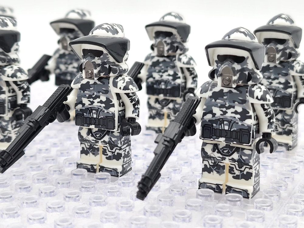 Space War Theme Jungle Camo ARF Clone Trooper Block Figures Set