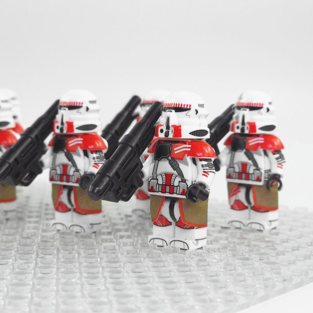 Space War Theme Coruscant Guard Airborne Trooper Block Figures Set With PLX-1 Rocket Launcher