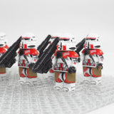 Space War Theme Coruscant Guard Airborne Trooper Block Figures Set With PLX-1 Rocket Launcher