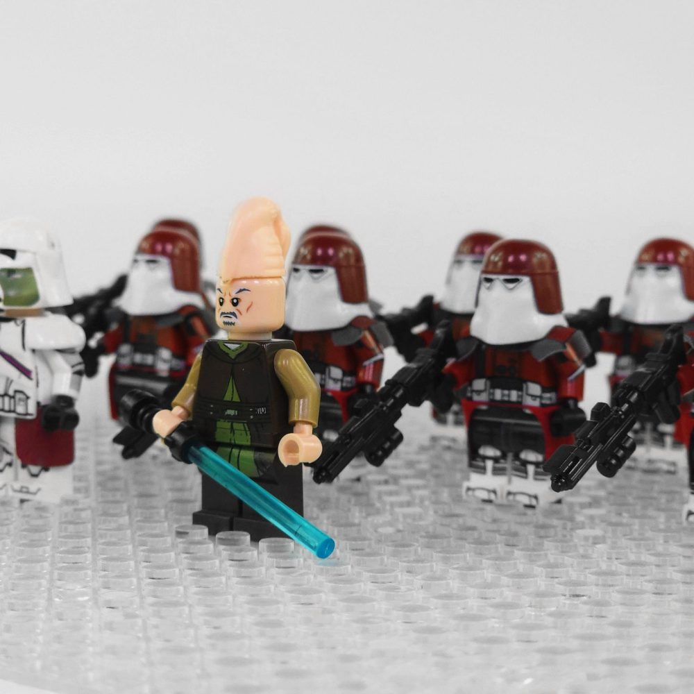 Space War Theme Ki-Adi-Mundi, Commander Bacara and Galactic Marines Block Figures Set