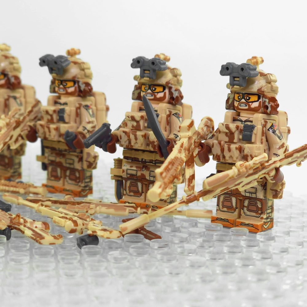 US Army Navy Seals Block Figures Set