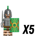 Roman Legion Infantry (Green) Block Figures Set of 10pcs