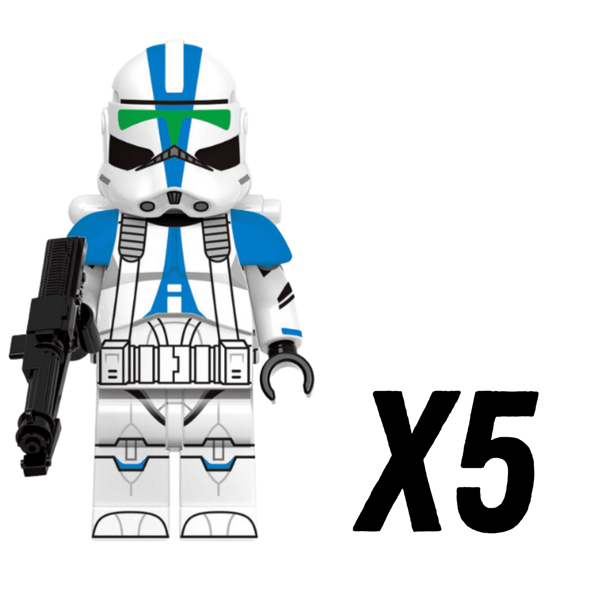 Space War Theme 501st Jetpack Clone Troopers Block Figures Set of 5pcs