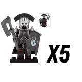 Lord the Rings Uruk-Hai Commander Infantry Block Figures Set 5pcs