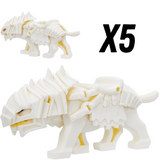 Lord of the Rings Armored Wargs (White) Block Figures Set
