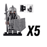 Lord the Rings Iron Hill Dwarves Spears Block Figures Set 10pcs