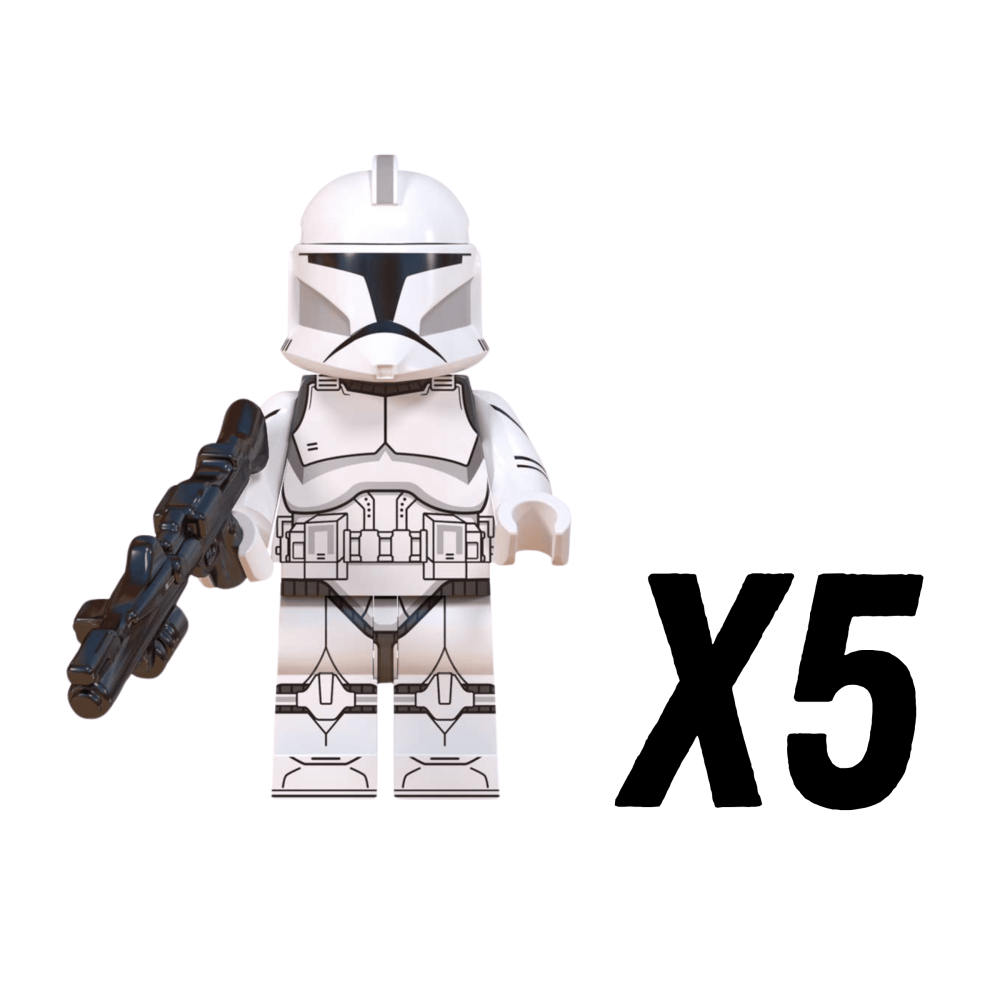 Space War Theme Phase 1 Clone Troopers With DC-15A Blaster Block Figures