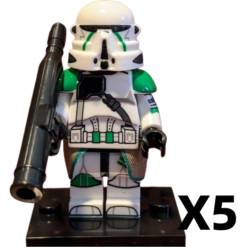 Space War Theme 41st Airborne Paratrooper Block Figures Set With RPS-6 Rocket Launcher