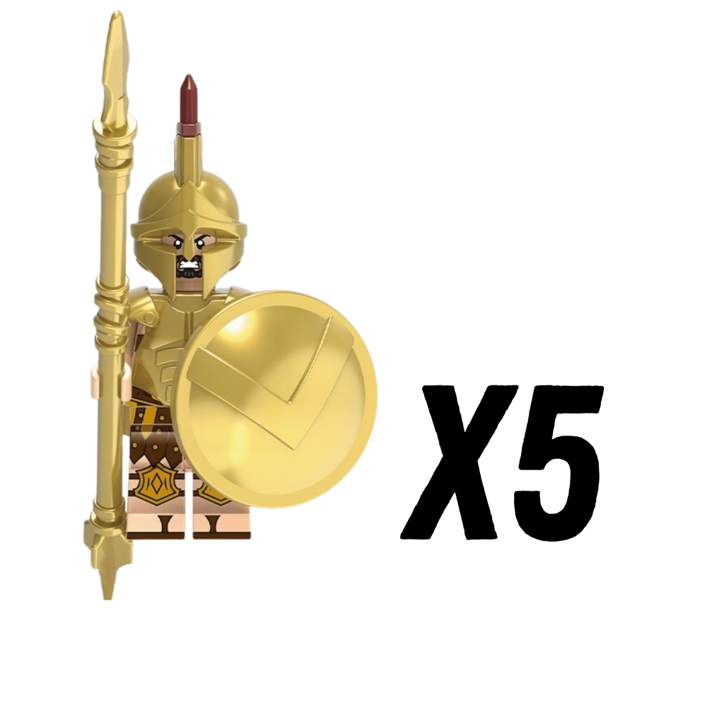 Spartan Warriors (Gold Armour) Block Figures Set of 10pcs