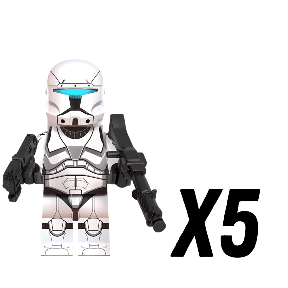 Space War Theme Rebublic Clone Commandos White Squad Block Figures Set of 10pcs