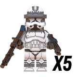Space War Theme 104th Wolfpack Sargeants Clone TrooperBlock Figures Set