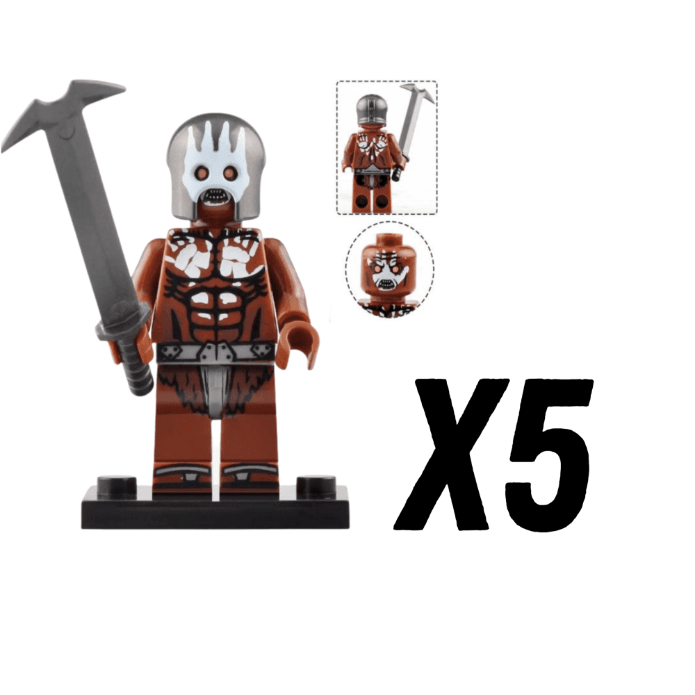 Lord the Rings Uruk-Hai Berserkers Block Figures Set 5pcs