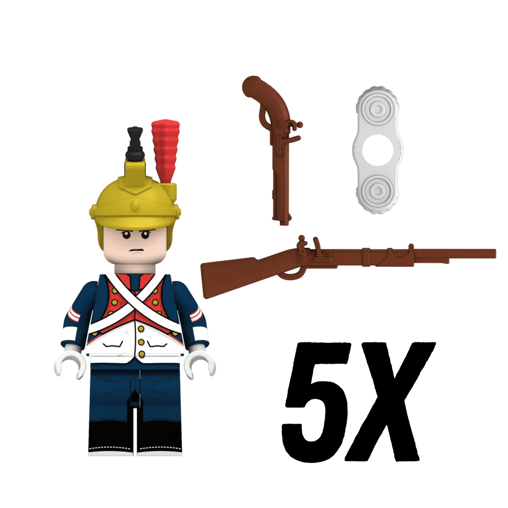 Dutch Dragoon Block Figures Set of 5pcs