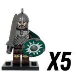 Lord the Rings Riders Rohan Long Swords Block Figures Set 10pcs