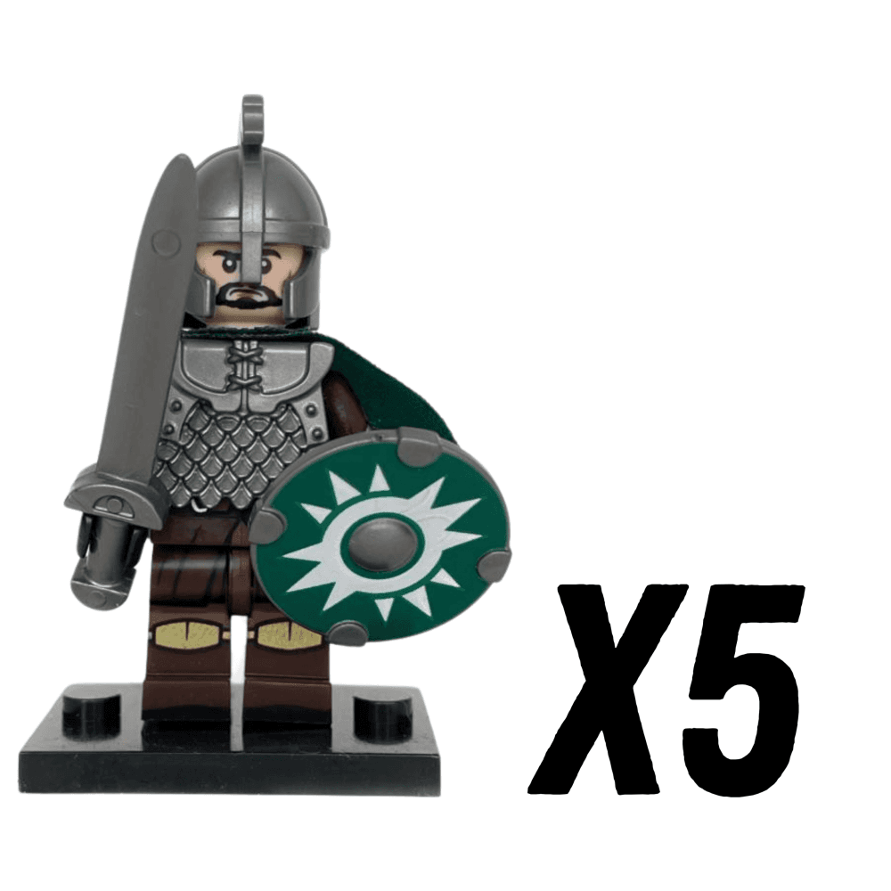 Lord the Rings Riders Rohan Long Swords Block Figures Set 10pcs