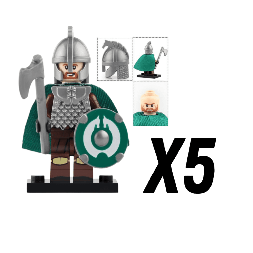 Lord the Rings Riders Rohan Axes Block Figures Set 10pcs