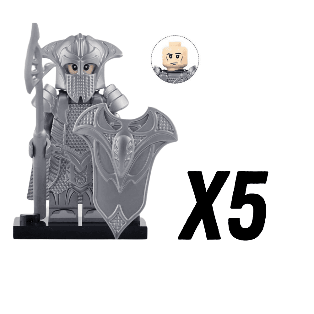Lord the Rings Mirkwood Sentry Elves Spears Block Figures Set 10pcs