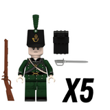 95th Rifles British Block Figures Set of 10pcs