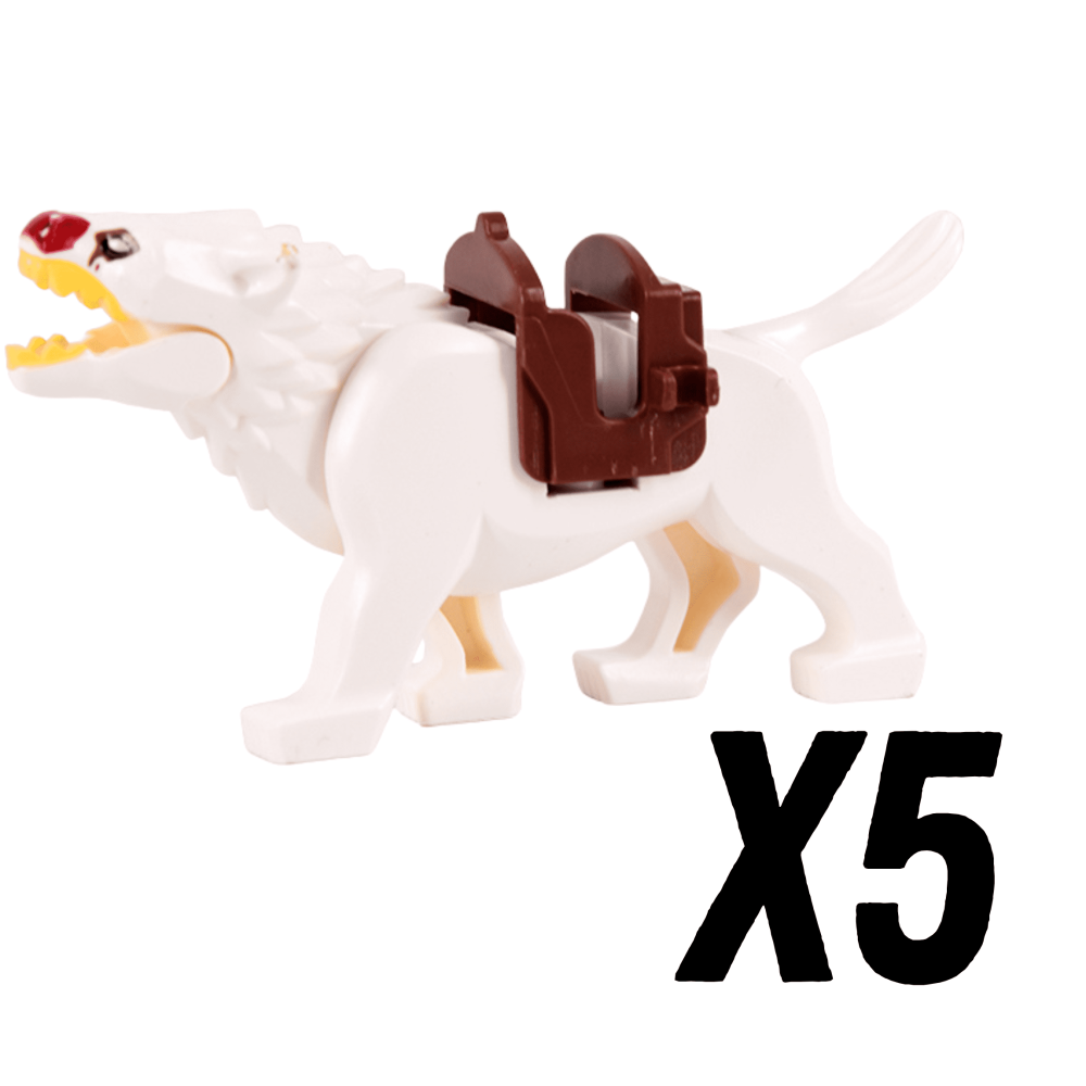 Lord of the RingsWhite Warg Mount Block Figures  Set