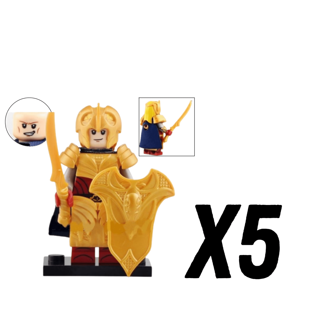 Lord the Rings Galadhrim Elves Swords Block Figures Set 10pcs
