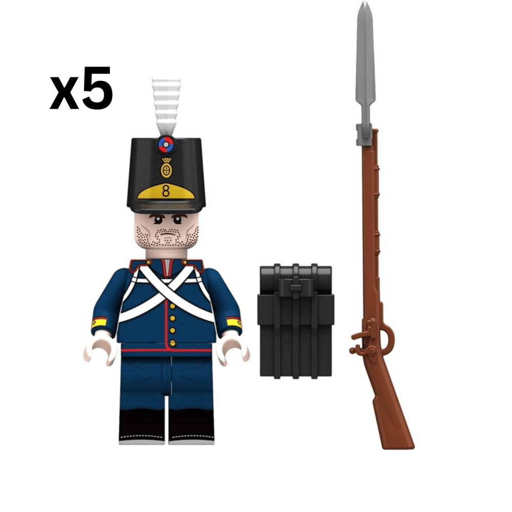 Napoleonic Wars Portuguese Line Infantry Block Figures Set of 10pcs