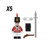 Napoleonic Wars British Royal NCO’s Block Figures Set of 10pcs
