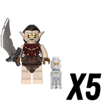 Lord the Rings Hunter Orcs Block Figures Set 5pcs