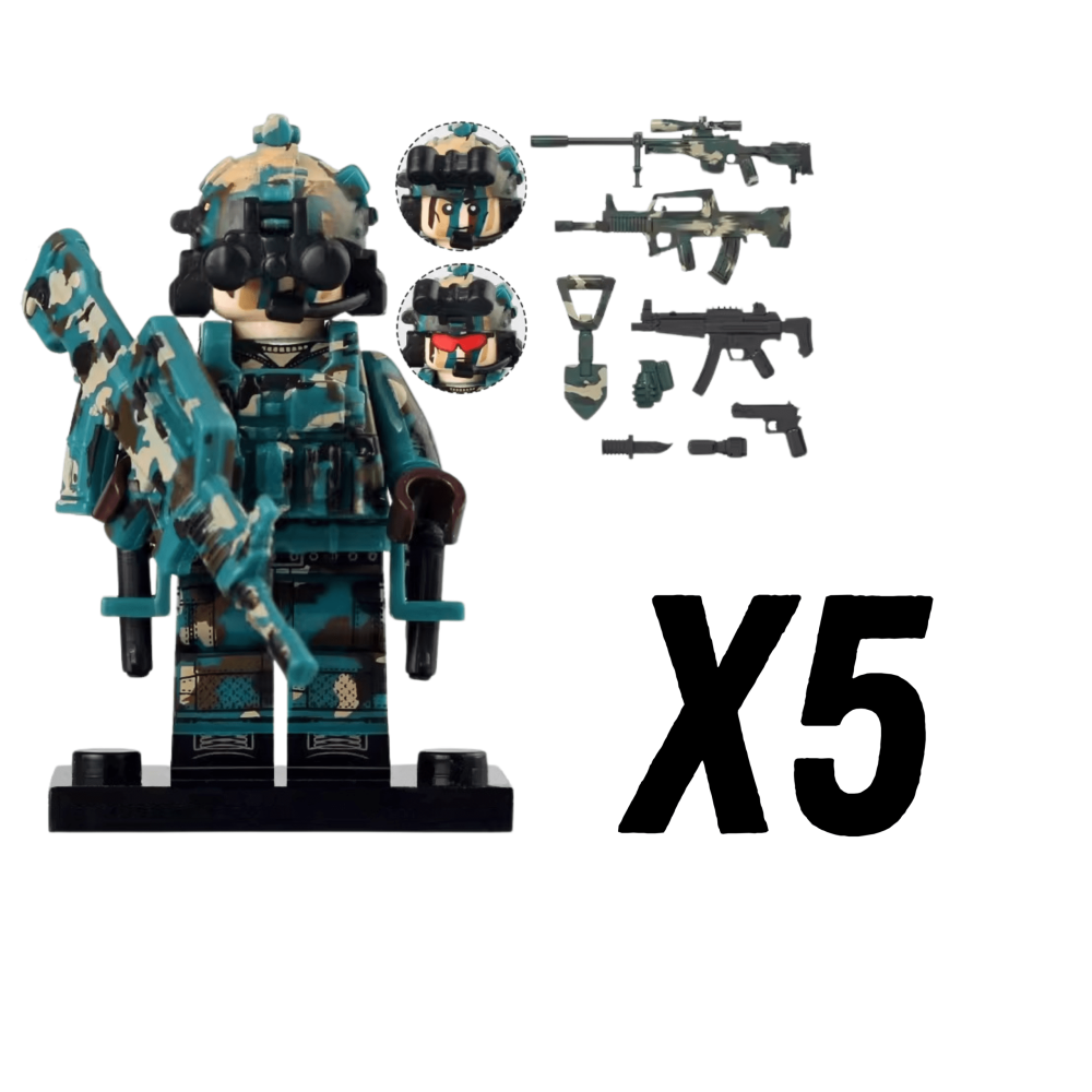 Chinese Snow Leopard Commando Unit Block Figures Set