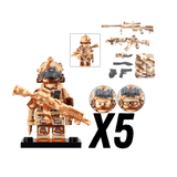 US Army Navy Seals Block Figures Set