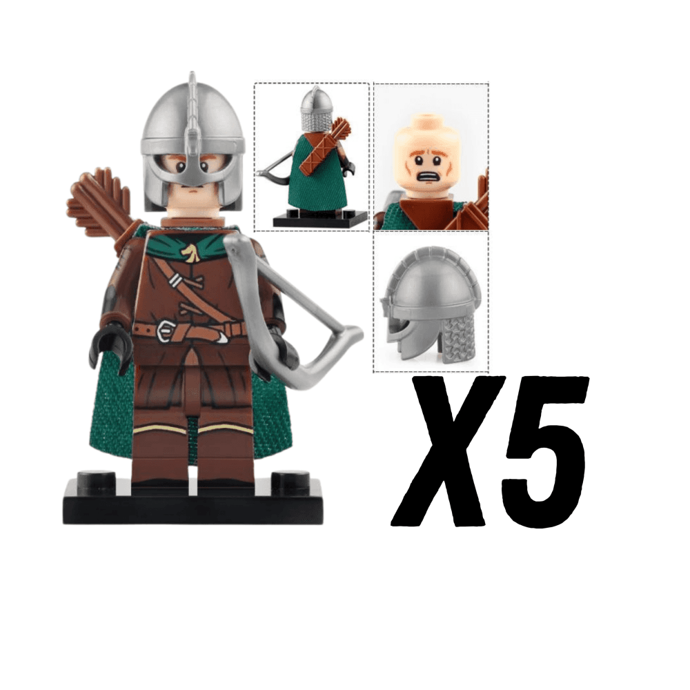 Lord the Rings Riders Rohan Archers Block Figures Set 10pcs