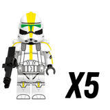 Space War Theme 327th Jetpack Clone Troopers Block Figures Set of 5pcs