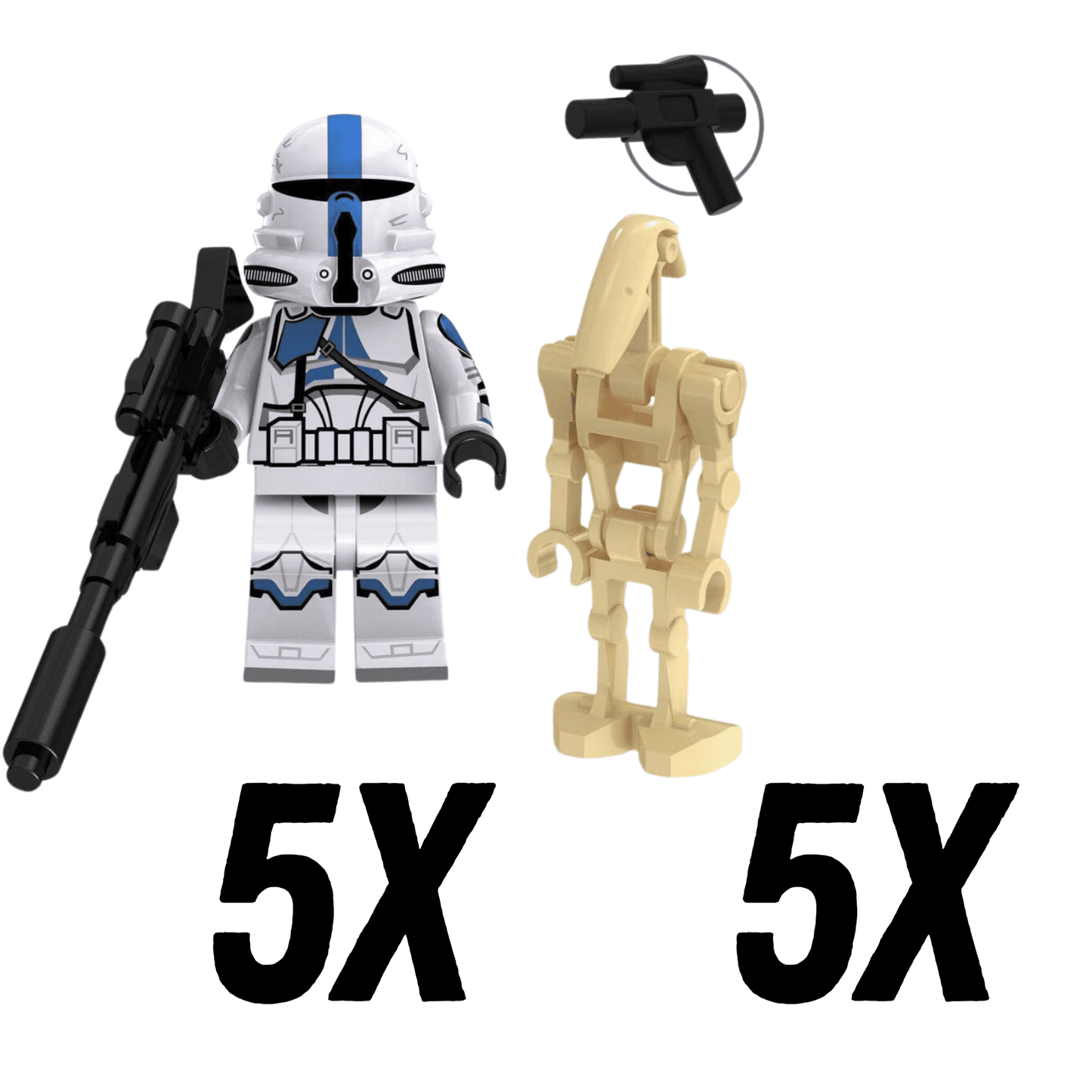 Space War Theme 501st Airborne Clone Troopers Block Figures Set of 10pcs