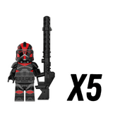 Star Wars N7 Battalion Clone Troopers Minifigure Set of 5pcs