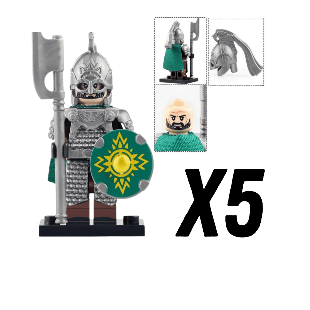Lord the Rings Riders Rohan Long Axes Block Figures Set 10pcs